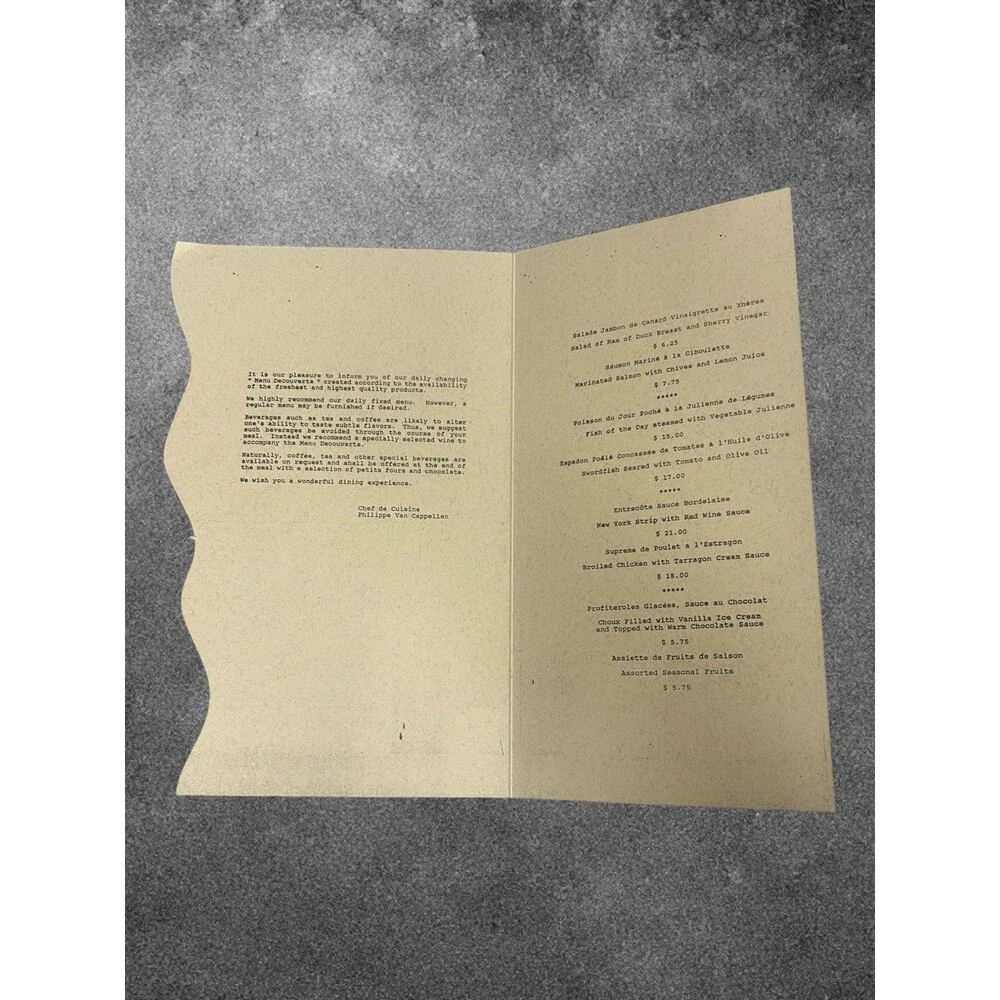 Vintage Resturant Picasso Menu - Bellagio - Very Rare - Original - Las Vegas